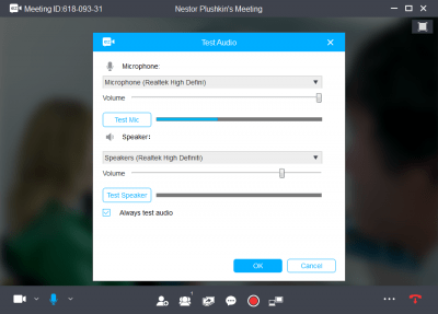 Capture d'écran de l'application ezTalks - #3