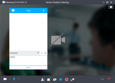 Capture d'écran de l'application ezTalks - #4