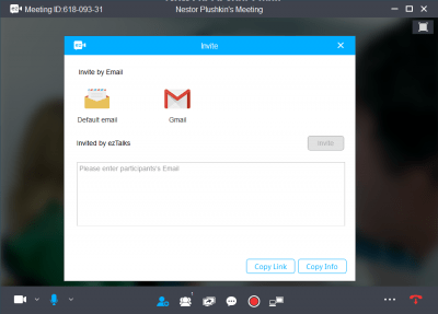 Capture d'écran de l'application ezTalks - #5