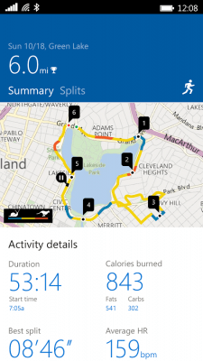 Capture d'écran de l'application Microsoft Band - #3