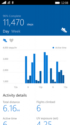 Capture d'écran de l'application Microsoft Band - #6