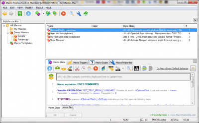 Capture d'écran de l'application Macro Toolworks Standard Edition - #5