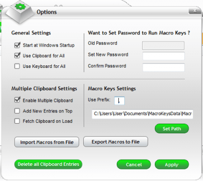 Capture d'écran de l'application Macro Keys - #1