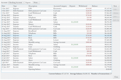 Capture d'écran de l'application Eqonomize! - #4