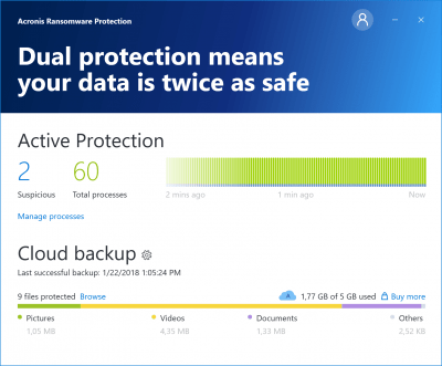 Capture d'écran de l'application Acronis Ransomware Protection - #1