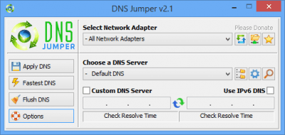 Capture d'écran de l'application DNS Jumper - #3