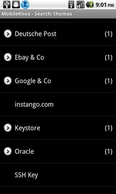Capture d'écran de l'application MobileKnox - #7