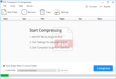 Capture d'écran de l'application PDF Compressor V3 - #4