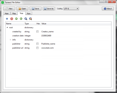 Capture d'écran de l'application Torrent File Editor - #3