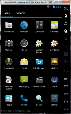 Capture d'écran de l'application Genymotion - #6