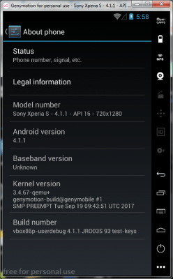 Capture d'écran de l'application Genymotion - #7