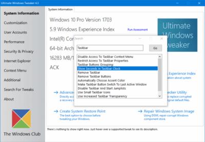 Capture d'écran de l'application Ultimate Windows Tweaker - #2