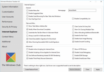 Capture d'écran de l'application Ultimate Windows Tweaker - #8