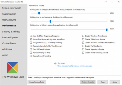 Capture d'écran de l'application Ultimate Windows Tweaker - #11