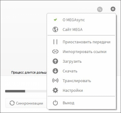 Capture d'écran de l'application MEGAsync - #6