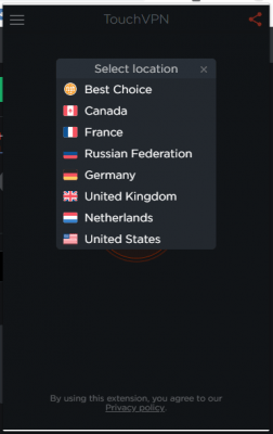 Capture d'écran de l'application Touch VPN - #3