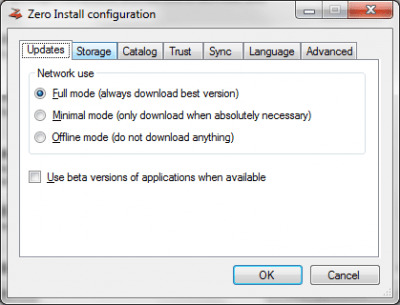 Capture d'écran de l'application Zero Install - #4