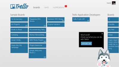 Capture d'écran de l'application Trello - #1