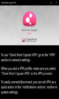 Capture d'écran de l'application Check Point Capsule VPN - #2