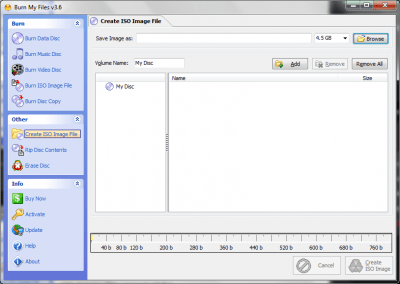 Capture d'écran de l'application Burn My Files - #3