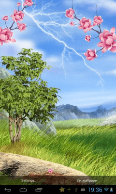 Capture d'écran de l'application Fireworks Soft Sakura Live Wallpaper - #6