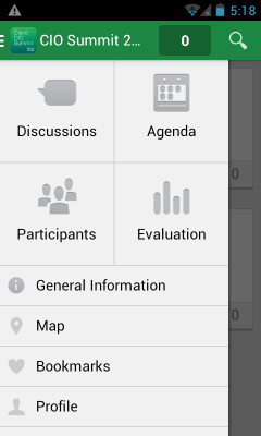Capture d'écran de l'application CIO Summit 2013 - #1
