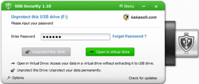 Capture d'écran de l'application USB Security - #2