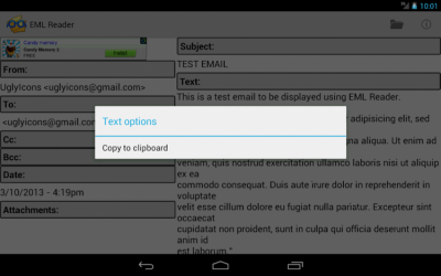 Capture d'écran de l'application EML Reader FREE - #8