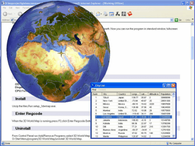 Capture d'écran de l'application 3D World Map - #1