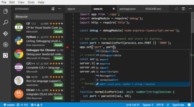 Capture d'écran de l'application Visual Studio Code - #1