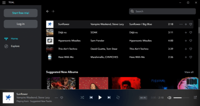 Capture d'écran de l'application TIDAL - #3