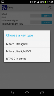 Capture d'écran de l'application RFID NFC Tool - #4