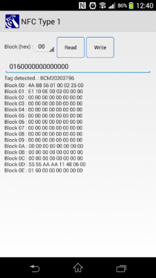 Capture d'écran de l'application RFID NFC Tool - #5