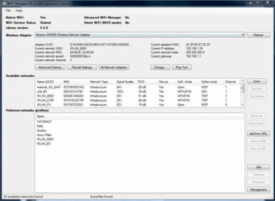 Capture d'écran de l'application WiFi-Manager - #1