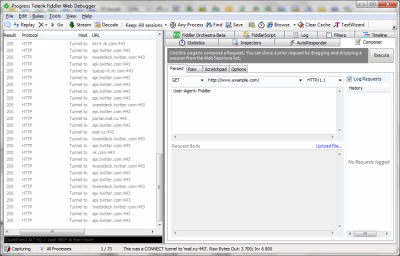 Capture d'écran de l'application Fiddler - #3