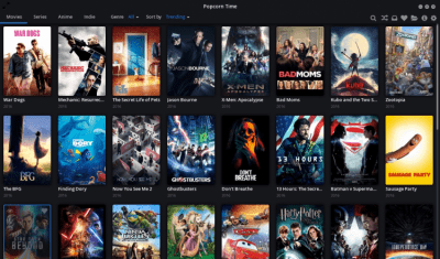 Capture d'écran de l'application Popcorn Time - #1