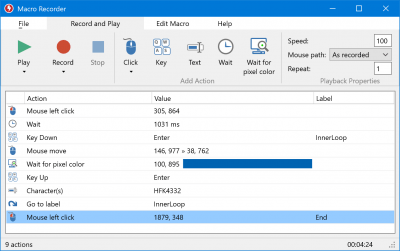 Capture d'écran de l'application Macro Recorder - #1