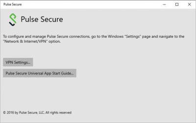 Capture d'écran de l'application Pulse Secure - #1