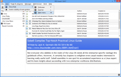 Capture d'écran de l'application RSS Guard - #7
