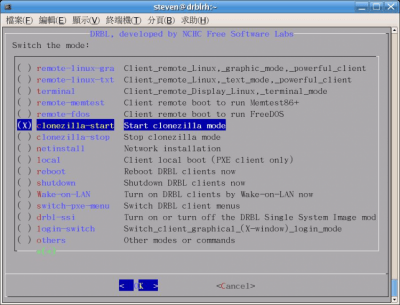Capture d'écran de l'application Clonezilla - #9