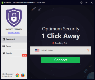 Capture d'écran de l'application PureVPN - #3