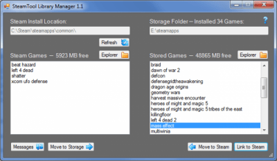 Capture d'écran de l'application SteamTool Library Manager - #5