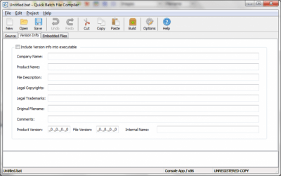 Capture d'écran de l'application Quick Batch File Compiler - #2
