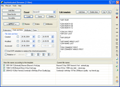 Capture d'écran de l'application Acritum Sophisticated Rename - #2