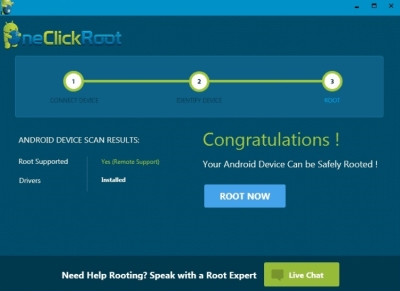Capture d'écran de l'application OneClickRoot - #4