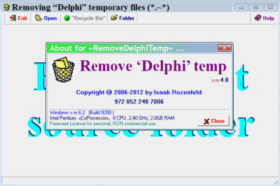 Capture d'écran de l'application RemoveDelphiTemp - #2