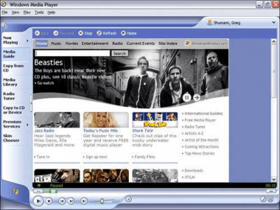 Capture d'écran de l'application Windows Media Player 9 - #2