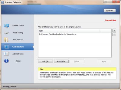 Capture d'écran de l'application Shadow Defender - #4