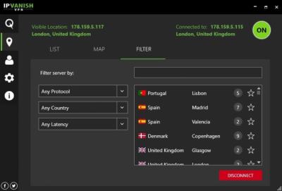 Capture d'écran de l'application IPVanish VPN - #2