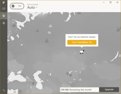 Capture d'écran de l'application TunnelBear - #1